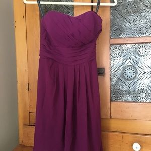 Bridesmaid Dress - Bill Levkoff, size 4, Sangria